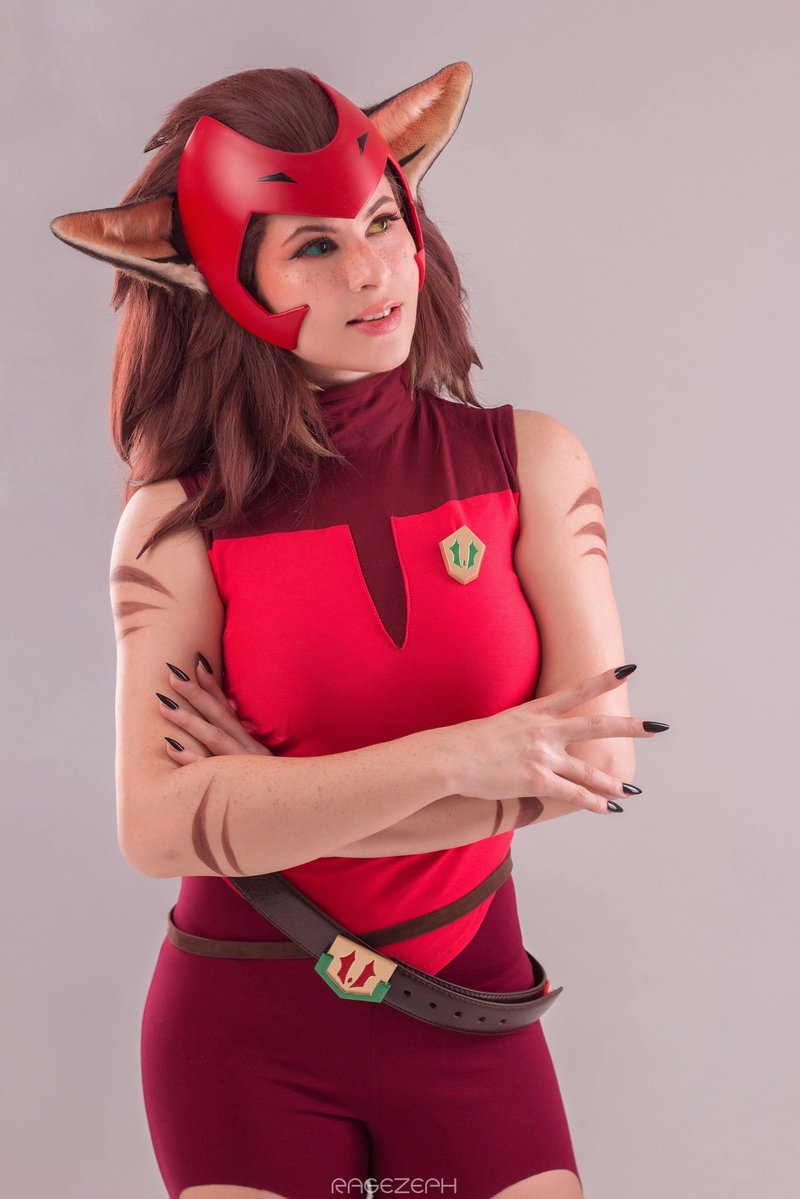 Catra season 1 from Shera and the Princesses of Power cosplay costume and wig - 其他 - 其他材質 紅色