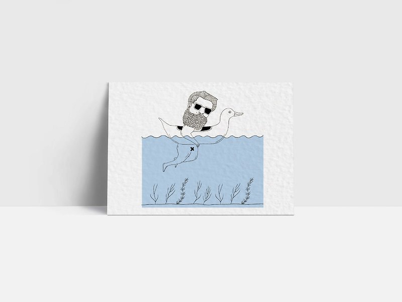 1049 | Be Like A Duck | Postcard - การ์ด/โปสการ์ด - กระดาษ 