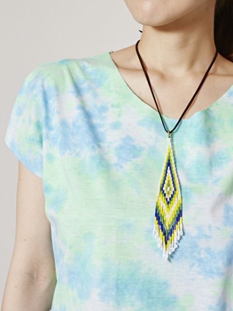 【Pre-order】 Teiza Beads Totem Necklace ✱ (two-color) - สร้อยคอ - พลาสติก หลากหลายสี