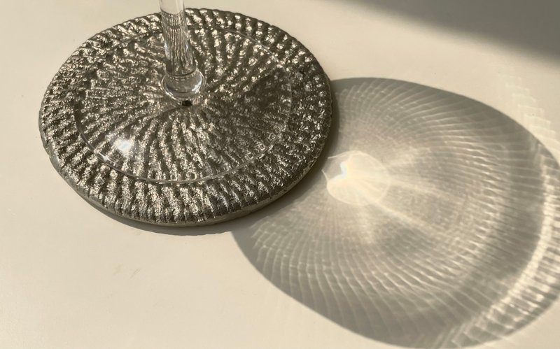 Pure tin woven texture coaster | Quality life/New home/Newlyweds/Gifts - Coasters - Other Metals Silver