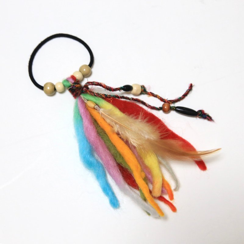 knitted rubber ornament - Hair Accessories - Other Materials Multicolor