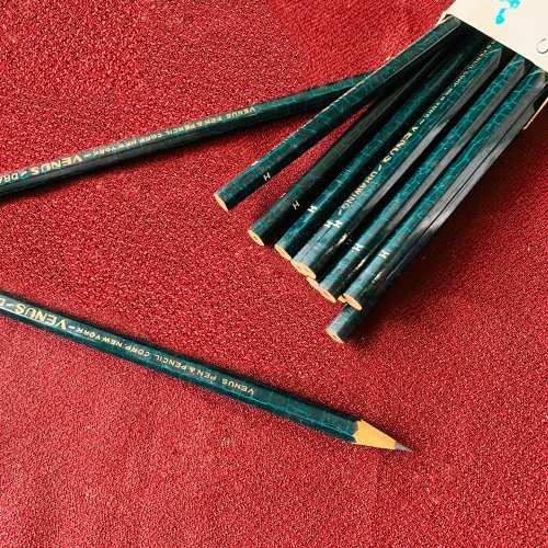 Venus Campus Postal Pencils Red Lead Thin Package of 2 Vintage 
