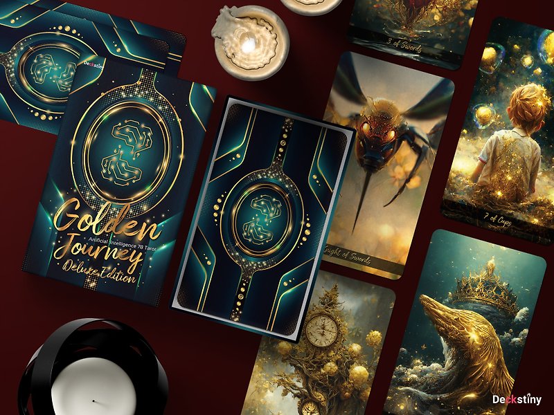 Golden Journey Tarot : Deluxe Edition - 卡片/明信片 - 紙 金色