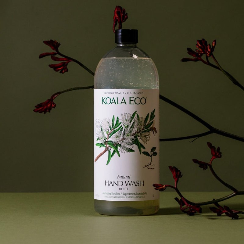 KOALA ECO Australian Cora Moisturizing Hand Wash Refill Bottle Swamp Tea Tree & Mint - Body Wash - Other Materials Green