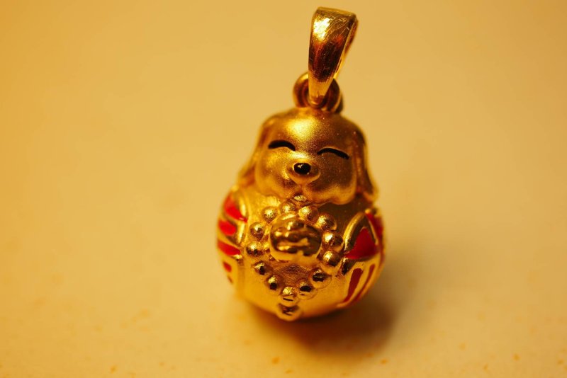 黃金墜子-生肖狗金飾-黃金9999 - 項鍊 - 24k 金 金色