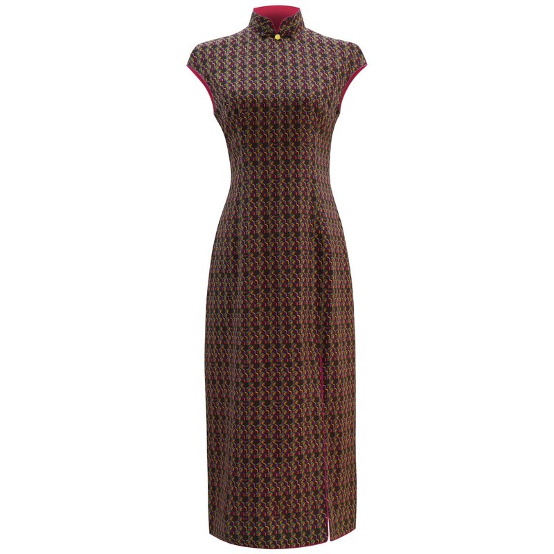 【扭計骰】香港文化博物館 IP聯乘 經典真絲長衫 | 新中式旗袍 - 旗袍/改良式旗袍 - 絲．絹 