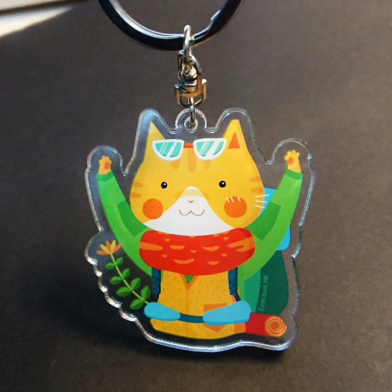 Camper the cat keychain - ที่ห้อยกุญแจ - อะคริลิค สีส้ม