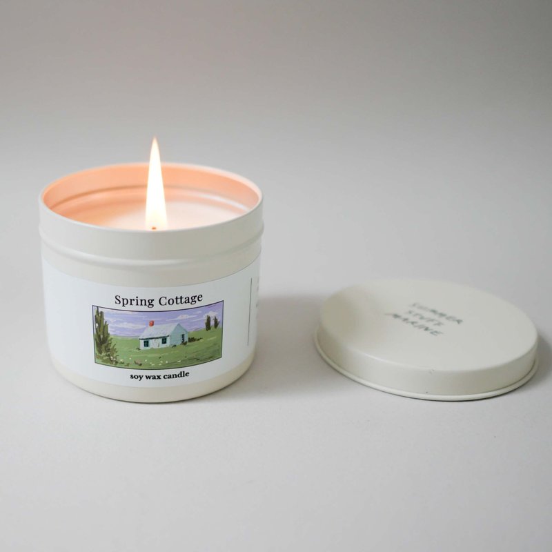 Summerstuffmarine - เทียนหอมไขถั่วเหลือง Spring cottage soy wax candles (180g.) - เทียน/เชิงเทียน - น้ำมันหอม 