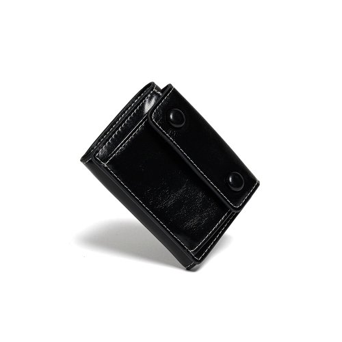 LEMASQUE DOT Pocket 3-layer Half Wallet Coin Money Card Wallet black