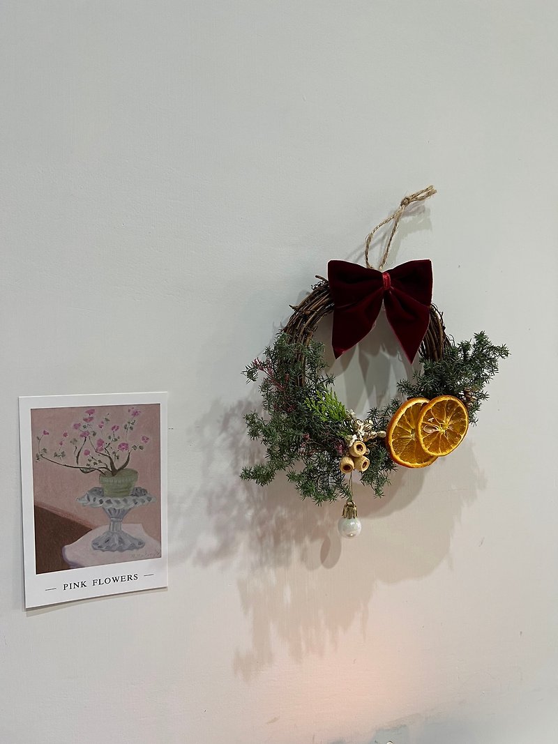 Mini Christmas Wreath - ช่อดอกไม้แห้ง - พืช/ดอกไม้ 