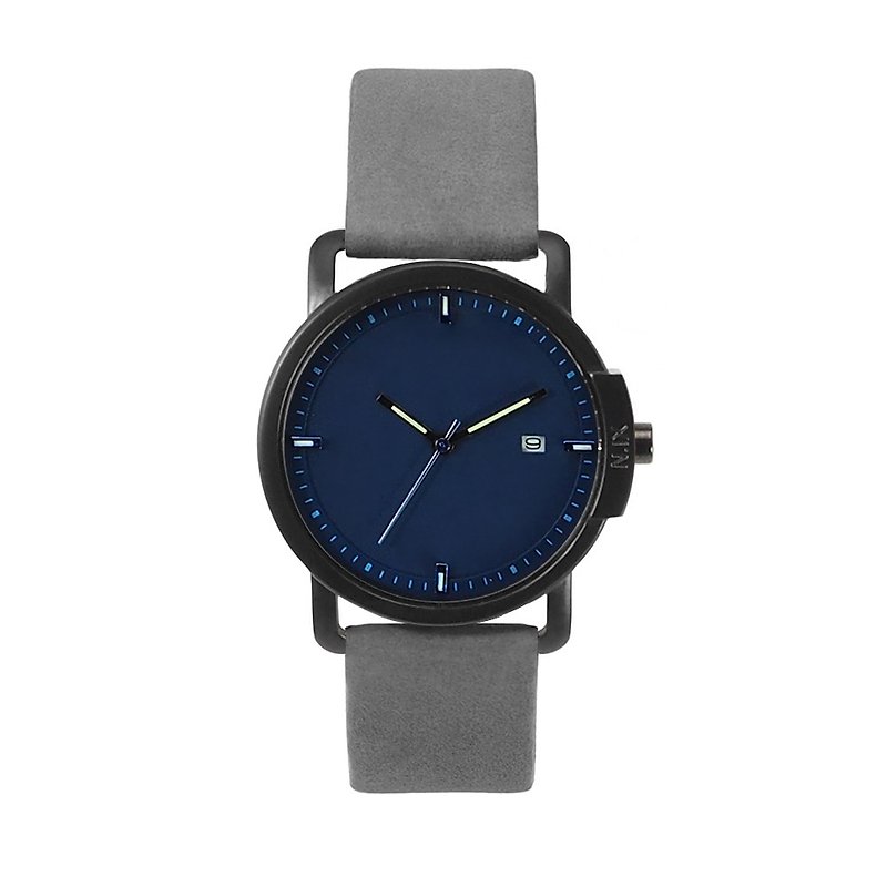 นาฬิกาข้อมือ Minimal Style : Ocean Project - Ocean 06-Navy (Gray Deer) - นาฬิกาผู้ชาย - หนังแท้ สีเทา