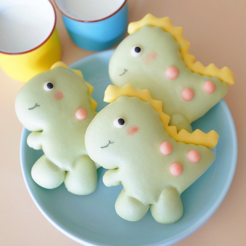 Miki Mantou Dinosaur is coming, a box of 6 pieces of fresh milk-shaped buns - Other - Other Materials 