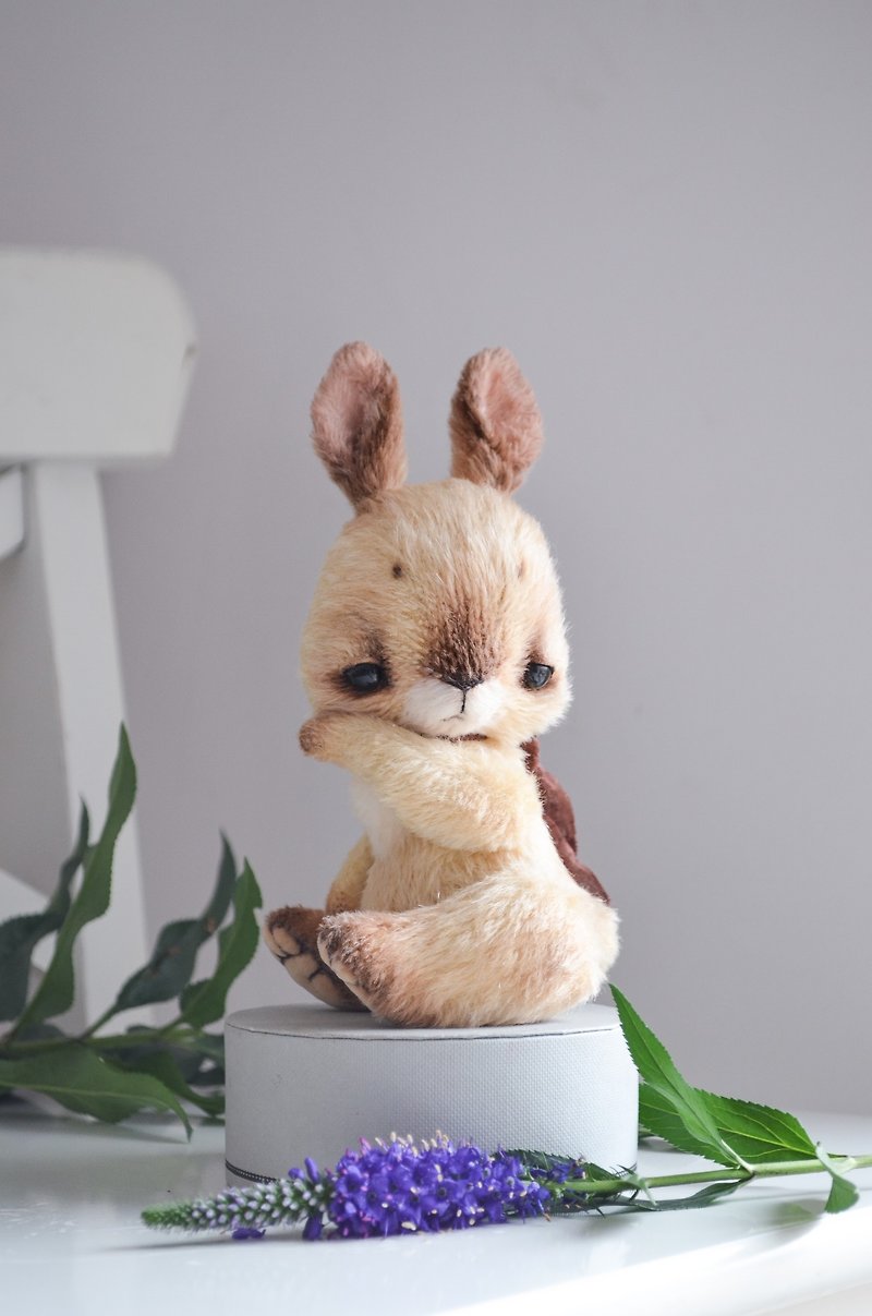 アーティスト テディベア ウサギのおもちゃ ウサギのぬいぐるみ 動物のおもちゃ テディベア - 人形・フィギュア - その他の素材 イエロー
