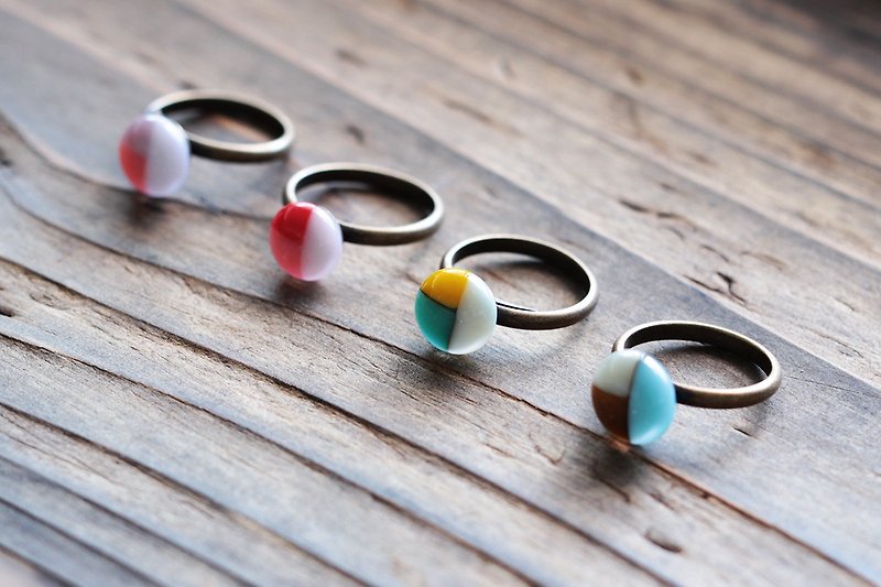 Milky Drop Mini | Ring | Ring | R067 - Hair Accessories - Glass Multicolor