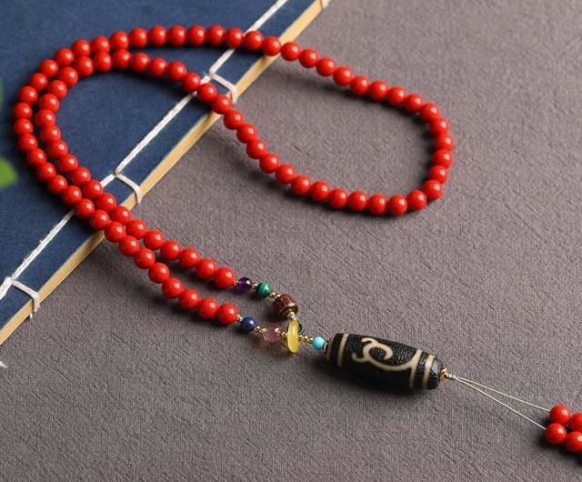 天然原礦硃砂精品紅砂綠度母天珠吊墜精品含量高達95%以水墨｜鑰匙圈
