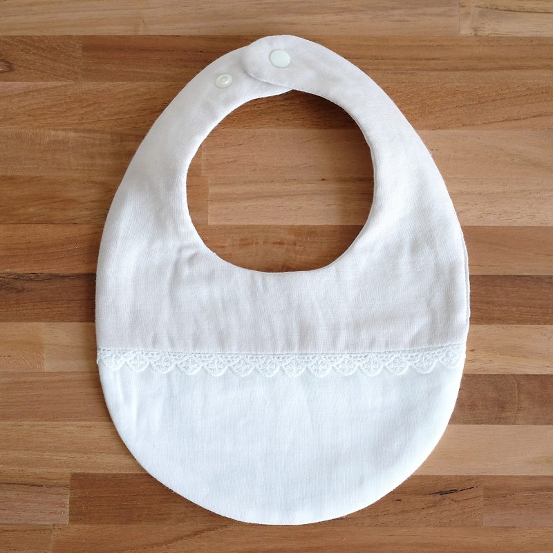 Cotton double yarn bib miyah saliva towel - Baby Gift Sets - Cotton & Hemp White