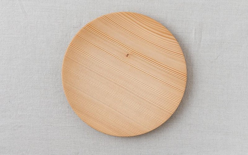 Wood 24cm of [stock as long as SALE] potter's wheel grind of wooden plate fir (fir) - Small Plates & Saucers - Wood Khaki