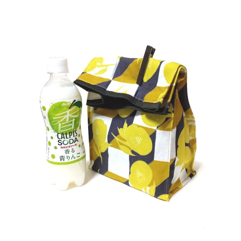レトロモダンなランチバッグMサイズ　保冷バッグとクリップ付 - 其他 - 棉．麻 