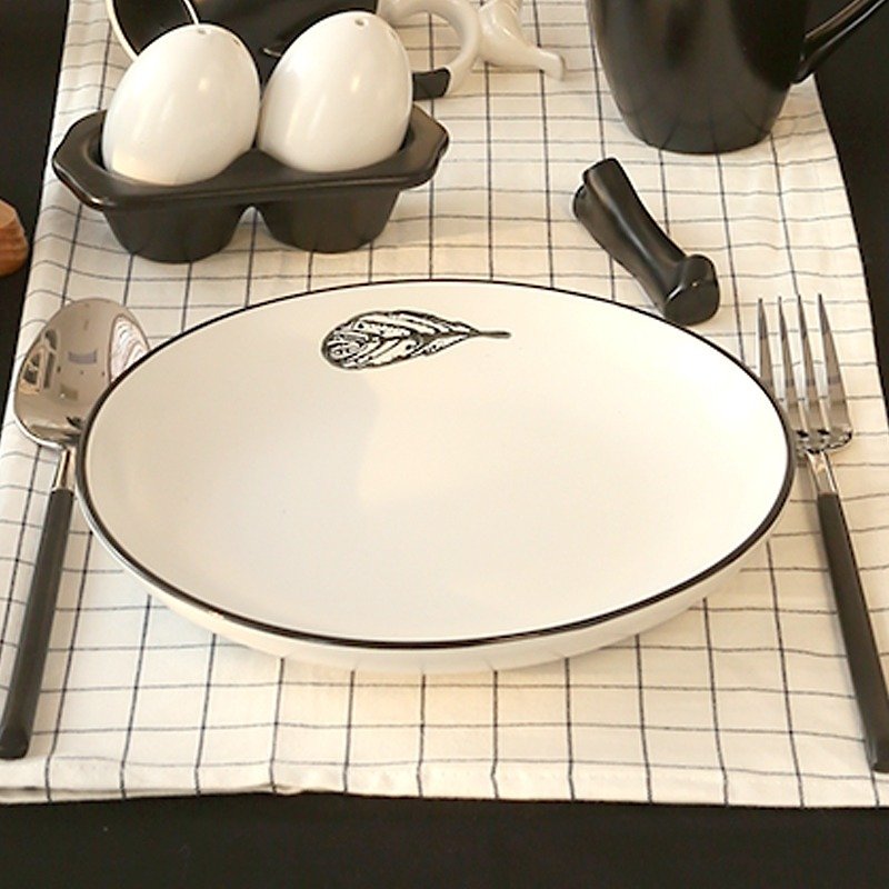 【JOYYEセラミック食器8インチディスクが囲ま]鳥（2） - 小皿 - 磁器 