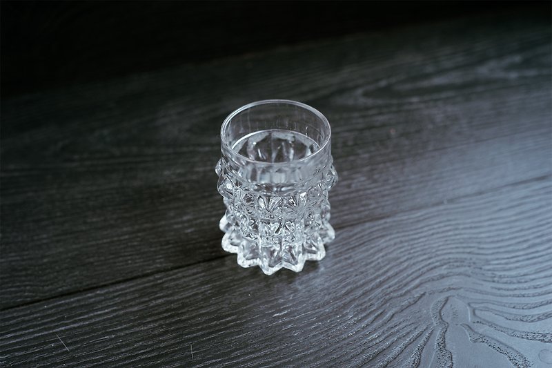 Germany Shot Glass retro crystal glass spirit glass / vase ー European antique old pieces - Bar Glasses & Drinkware - Glass Transparent