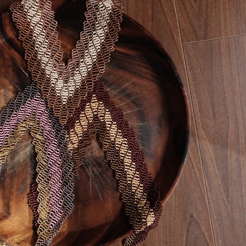 OMAH 都蘭旁邊那個村 現貨優惠 原住民媽媽純手工編織串珠 深咖啡大地色系樹葉系短項鍊