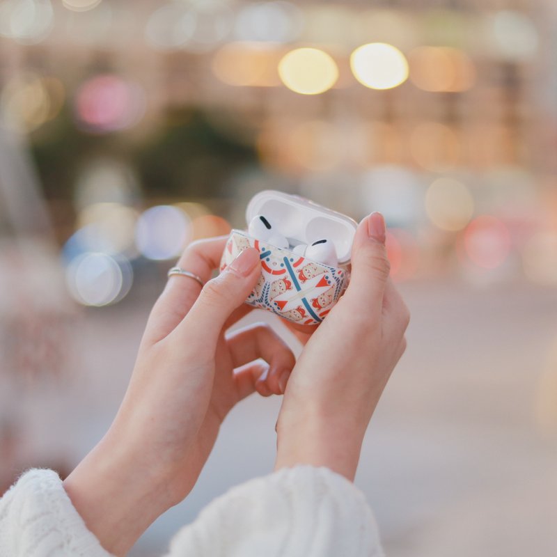 【AirPods Case】 草泥馬  / 磁磚系列 - AirPods/耳機保護套 - 矽膠 紅色
