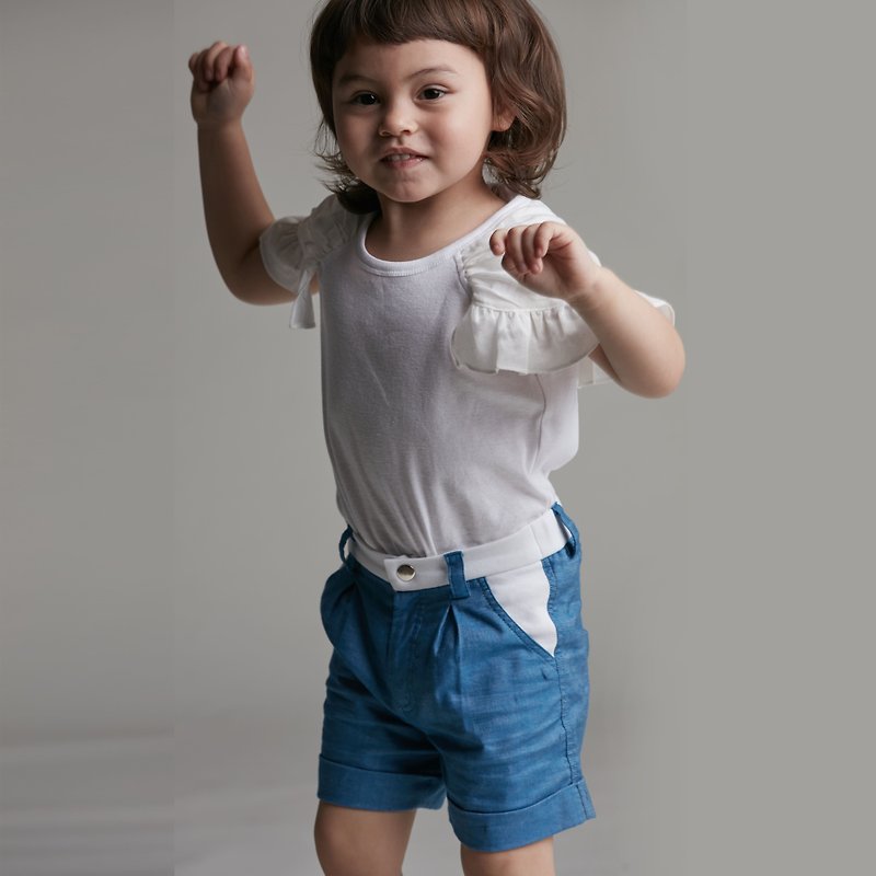 Colorblock fashion shorts - Other - Cotton & Hemp Blue
