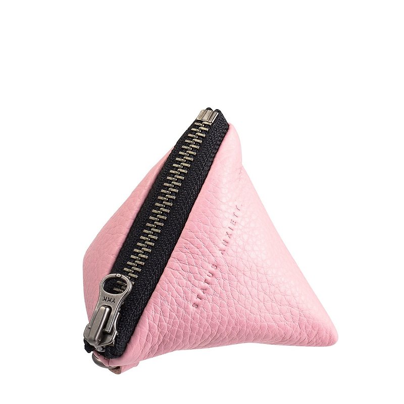 THIS COULD BE Coin Key Pouch_SOFT PINK / Pink - กระเป๋าใส่เหรียญ - หนังแท้ สึชมพู