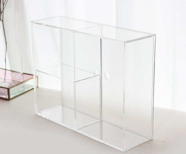 Cuteam Acrylic Display Box,Four-Layers Sliding Door Acrylic Display Box Show Case for Mini Perfume Bottle, Size: One size, Other