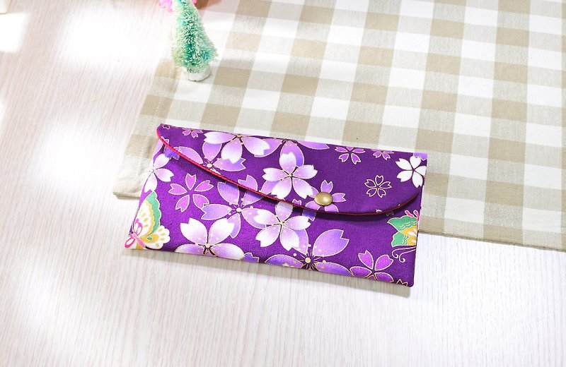 Lucky Jinbao Lucky New Year Red Envelope Bag Passbook Bag (Purple) Can be used as a wedding accessory - ถุงอั่งเปา/ตุ้ยเลี้ยง - ผ้าฝ้าย/ผ้าลินิน 
