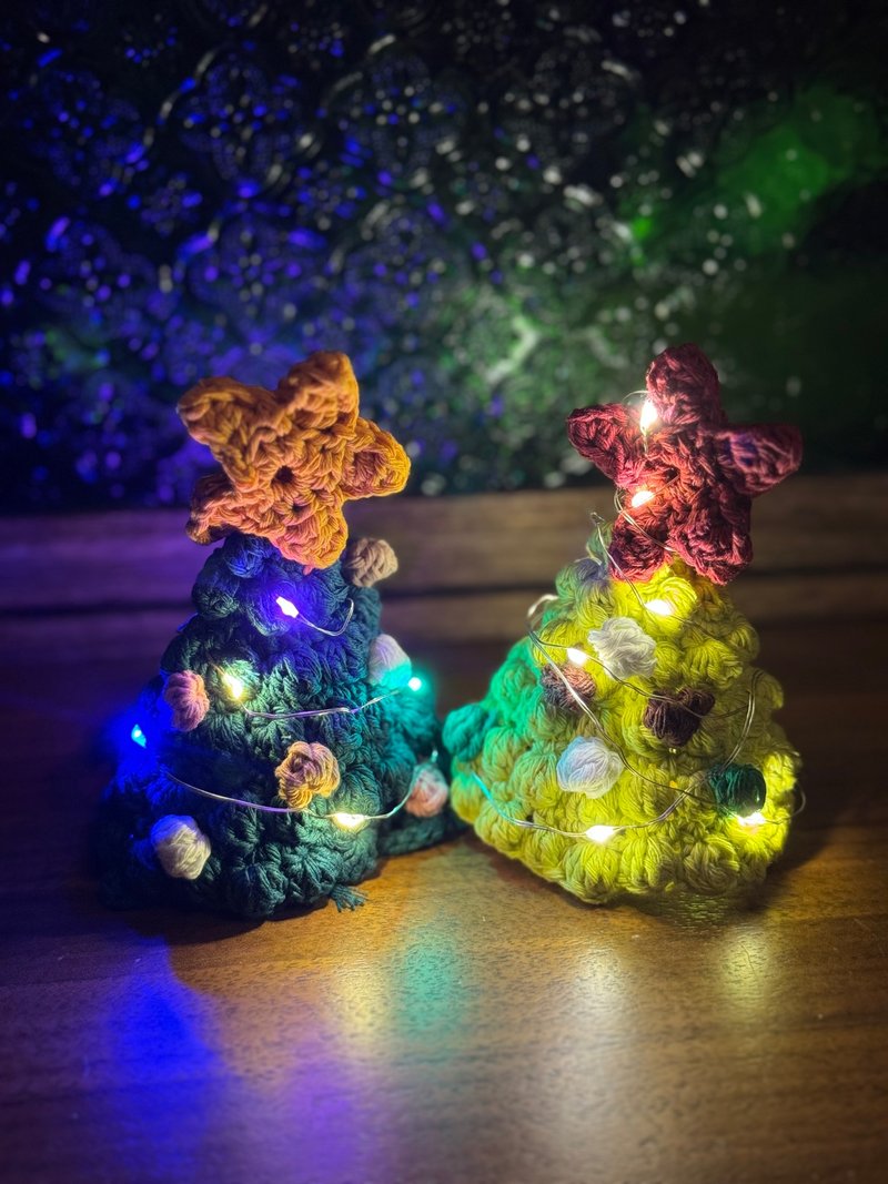 客制小禮物 2way 鉤織聖誕樹擺設 聖誕帽 寵物配飾 嬰孩配飾 - 帽子 - 棉．麻 多色
