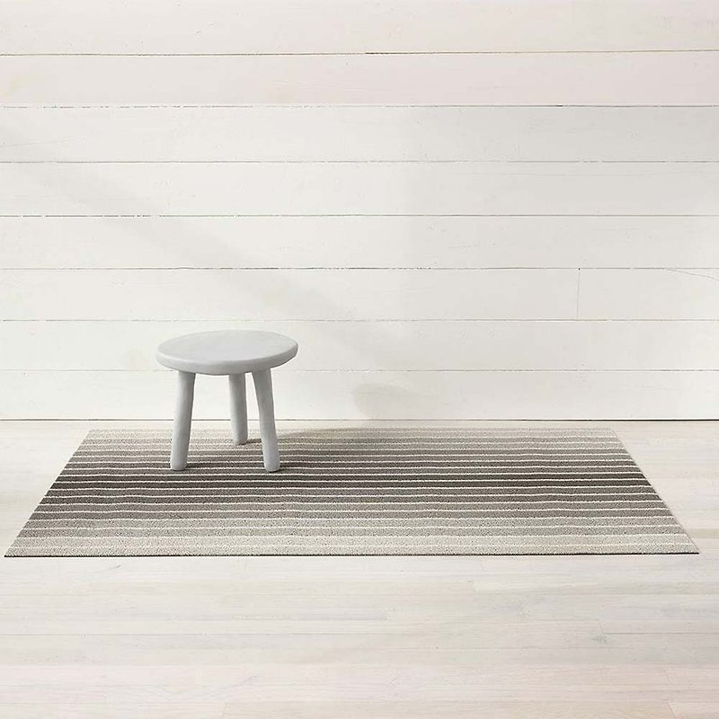 Block Stripe Shag Mats - Taupe - Rugs & Floor Mats - Plastic Gray