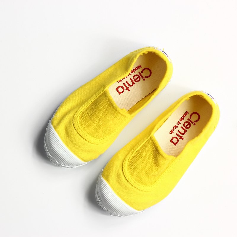 西班牙國民帆布鞋 CIENTA 童鞋尺寸 黃色 香香鞋 75997 70 - 男/女童鞋 - 棉．麻 黃色