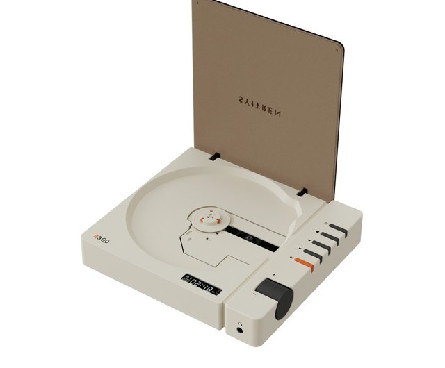 R300 CD プレーヤー高品質ポータブル Bluetooth (木製/ホワイト 