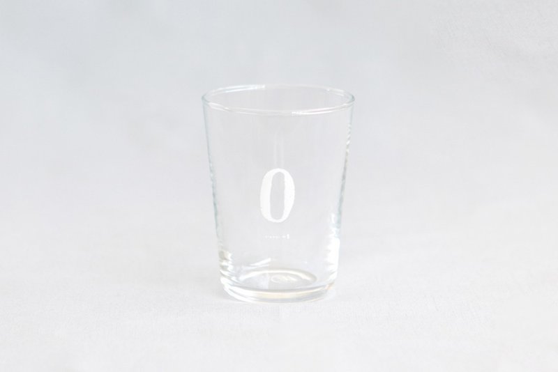 【+t企劃】數字杯-白 0 - 玻璃杯 - 玻璃 透明