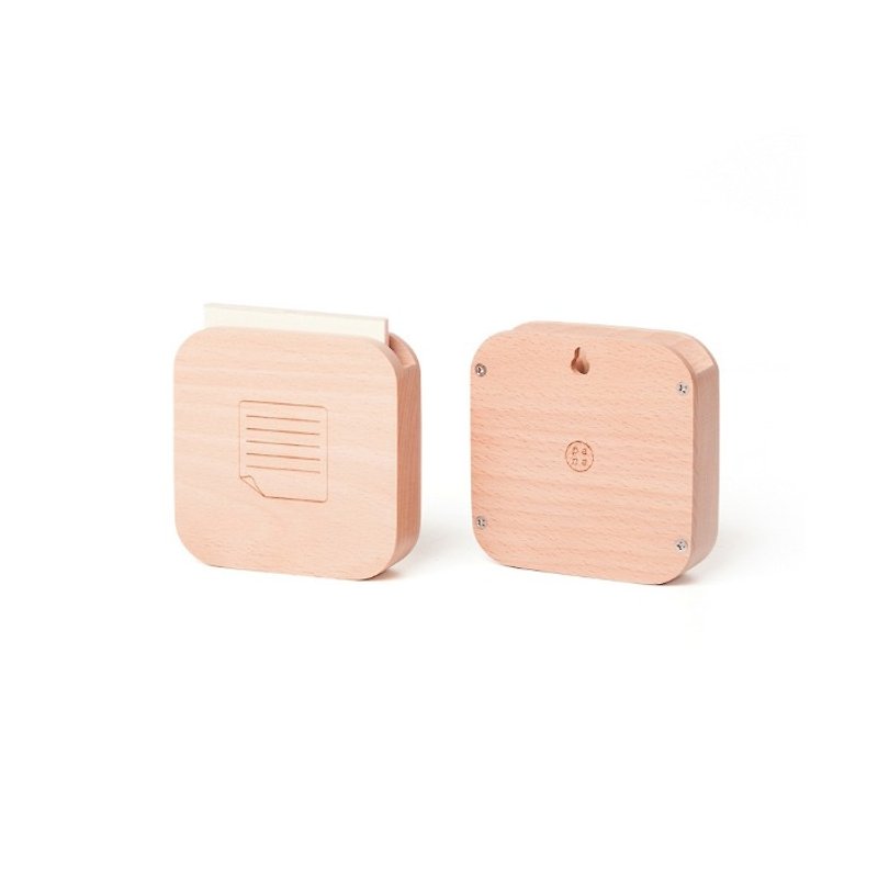 パナオブジェクト ピュアメモボックス - 付箋・タグシール - 木製 ブラウン
