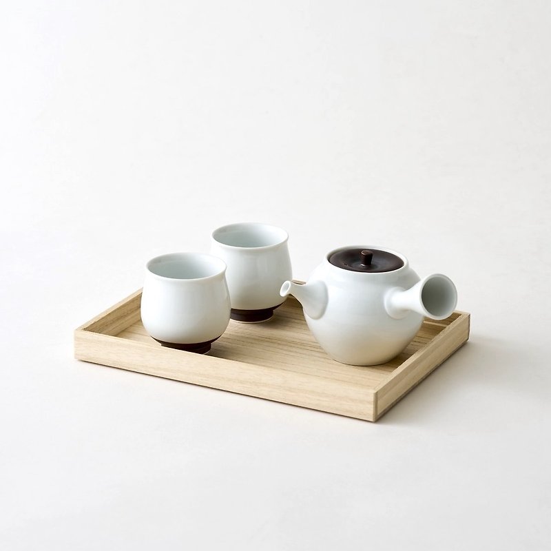 Tea Utensils: Kyusu (Teapot), Yunomi (Teacups) - Teapots & Teacups - Porcelain White