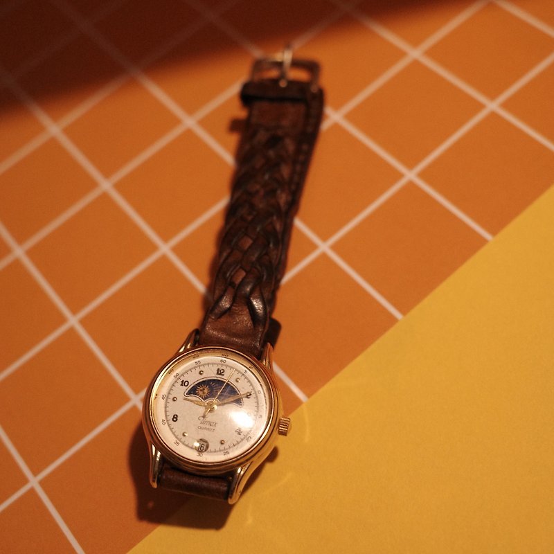 TIMEX sun and moon alternating watch - นาฬิกาคู่ - โรสโกลด์ สีทอง