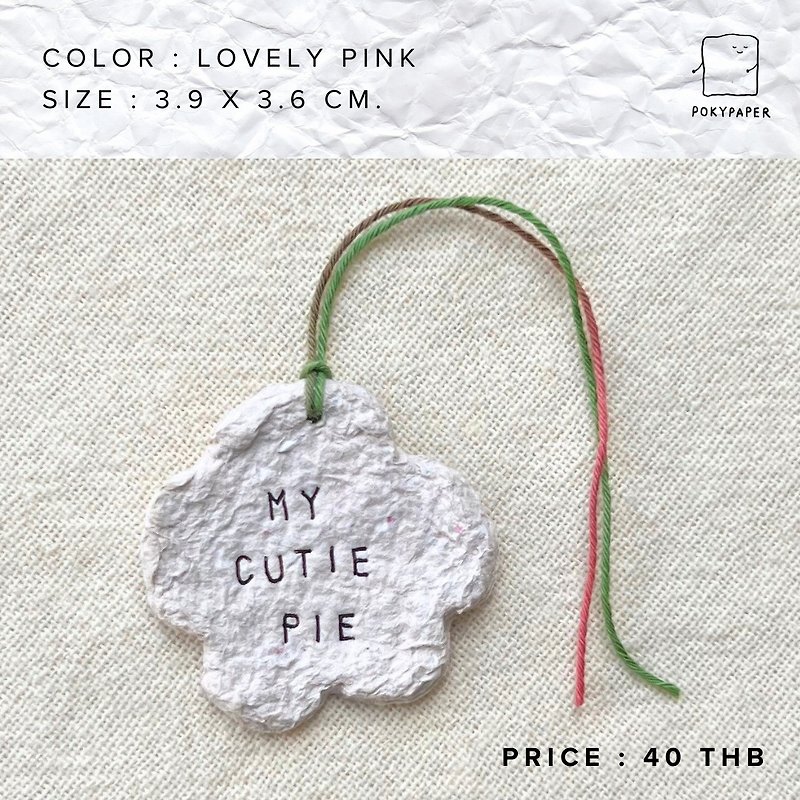 Tag/Card, flower lover shape, color: Lovely pink - Other - Paper 