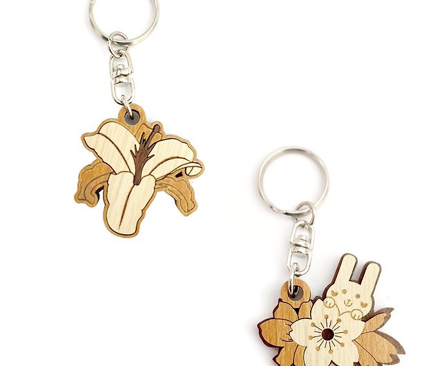 Cherry Blossom Enamel Keyring/keychains // Key Ring Key Chain -  Sweden
