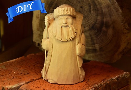 俄羅斯紀念品 木製人偶手工雕刻俄羅斯聖誕老人