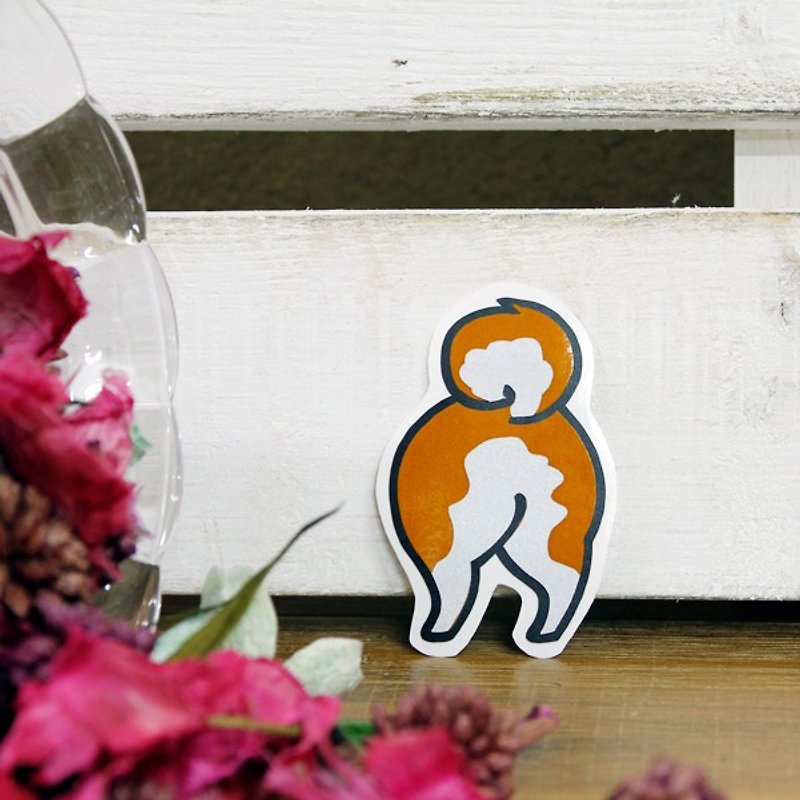 Reflective sticker Shiba Inu's Butt - อื่นๆ - วัสดุกันนำ้ หลากหลายสี