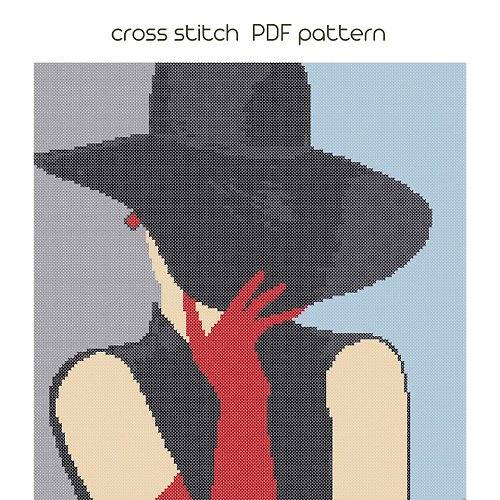NaraXstitch patterns 十字繡圖案 Pop Art cross stitch pattern, Modern cross stich, PDF Pattern /33/