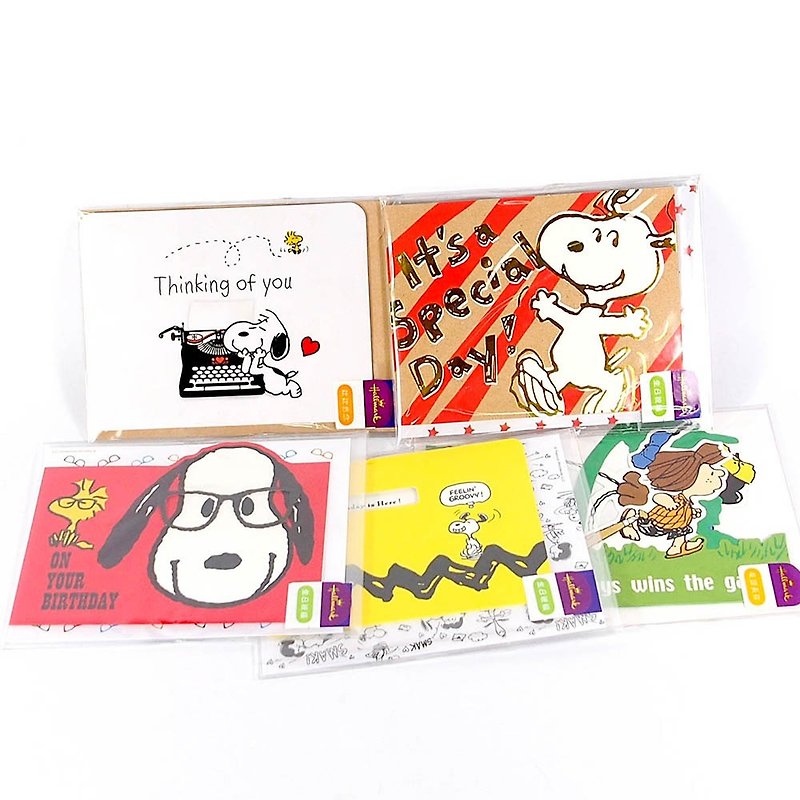 Goody Bag - Snoopy 限量立體卡片福袋5入組 - 心意卡/卡片 - 紙 多色