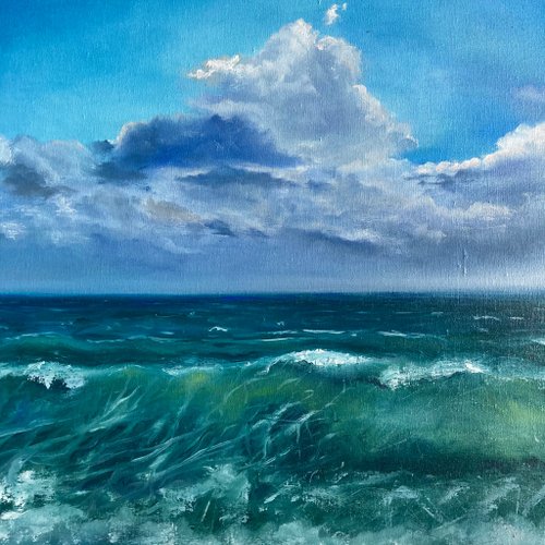 油絵 油彩 油彩画 絵 絵画 円形【丸い海】 油絵 油彩 油彩画 絵画 絵 円形【丸い海】 絵画 HR 通販