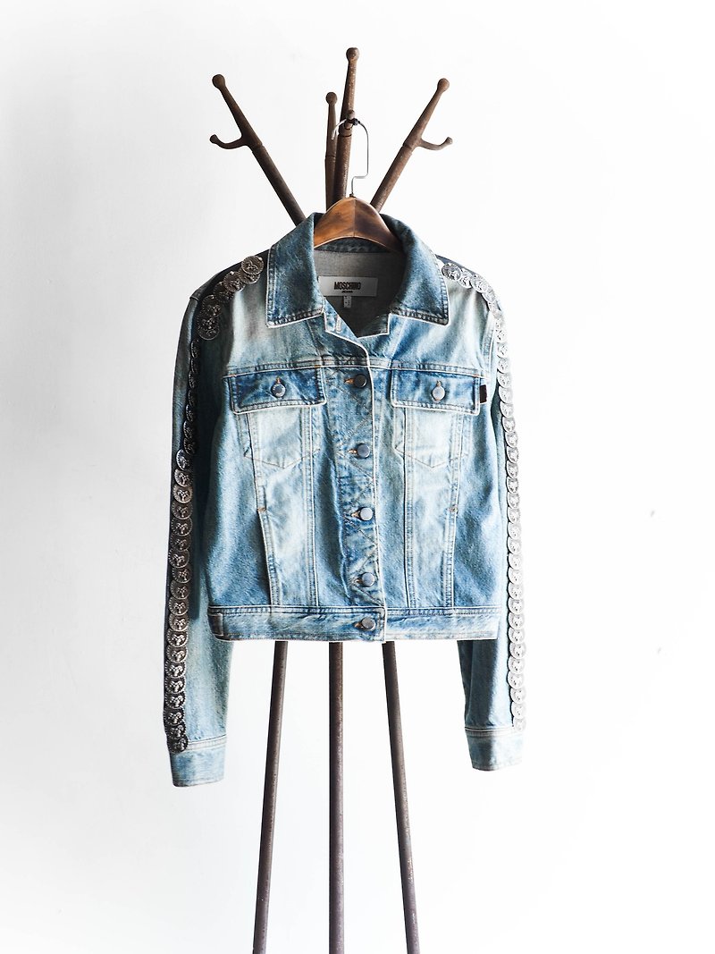 River Hill - Moschino youth Rock conventions pound thin shirt jacket denim antique vintage neutral shirt oversize vintage denim - Women's Casual & Functional Jackets - Cotton & Hemp Blue