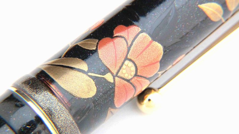 AGJ Original Maki-e Fountain Pen "Camellia" Pilot Namiki # 56 - Other - Other Materials Red