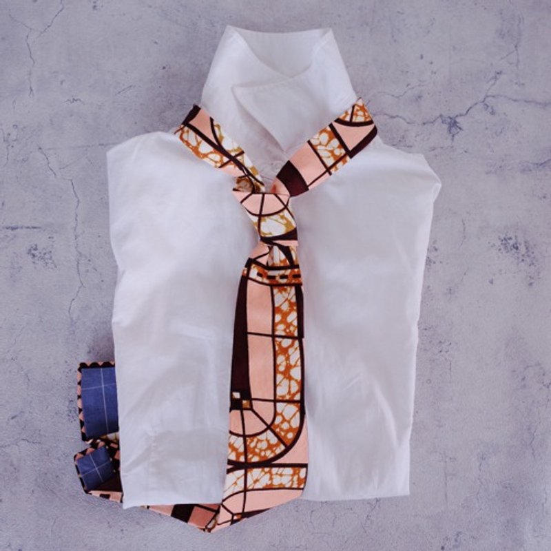 African Print x Banshu Ori Necktie capsule - เสื้อยืดผู้ชาย - ผ้าฝ้าย/ผ้าลินิน 