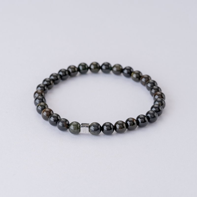 D14602 Brown Sugar Tourmaline | Natural Energy Bracelet | 5.5-6.5mm - Bracelets - Crystal Black