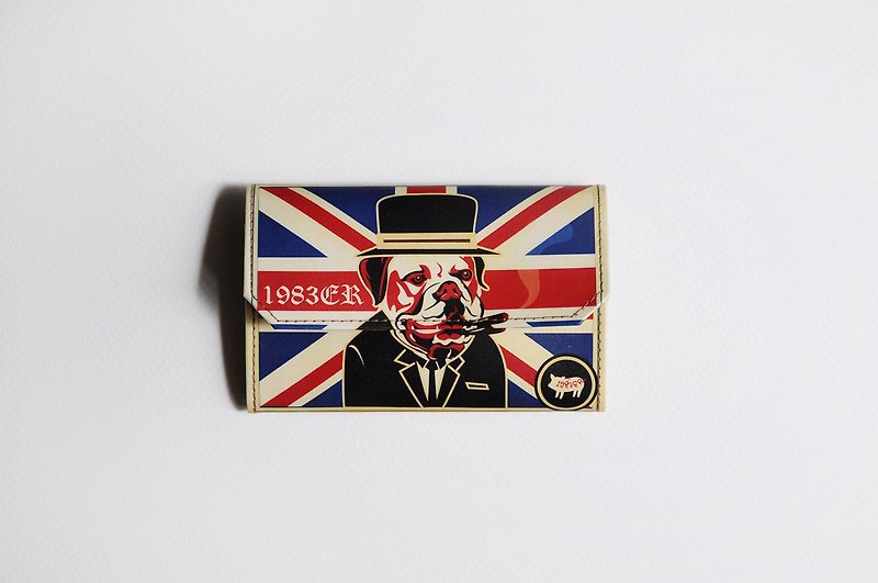 小紙包/卡片零錢包-英國鬥牛犬 - 零錢包/小錢包 - 紙 紅色